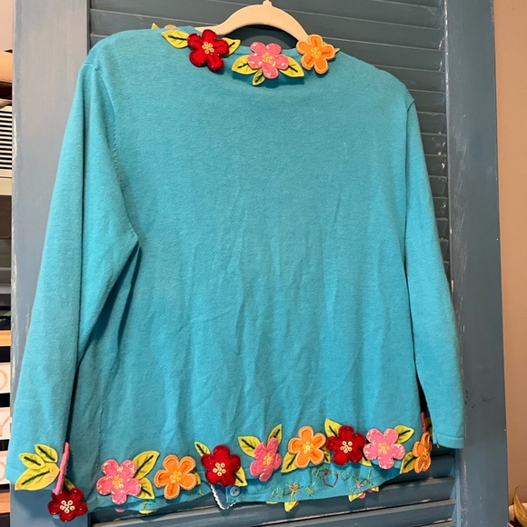 Jack B. Quick Rare Vintage Tropical Beaded Sweater - Picture 8 of 14